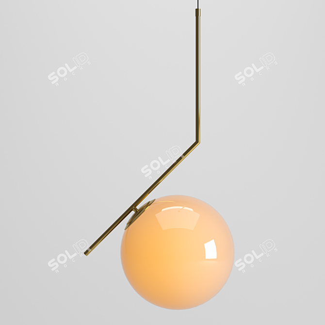 Sleek Pendant Lamp for Modern Spaces 3D model image 1