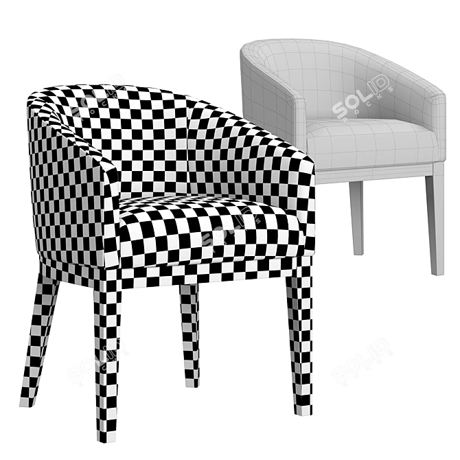 Luxurious RH Morgan Leather Chair 3D model image 3