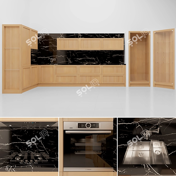 Live Wood 2.6 Kitchen by GD Arredamenti 3D model image 1