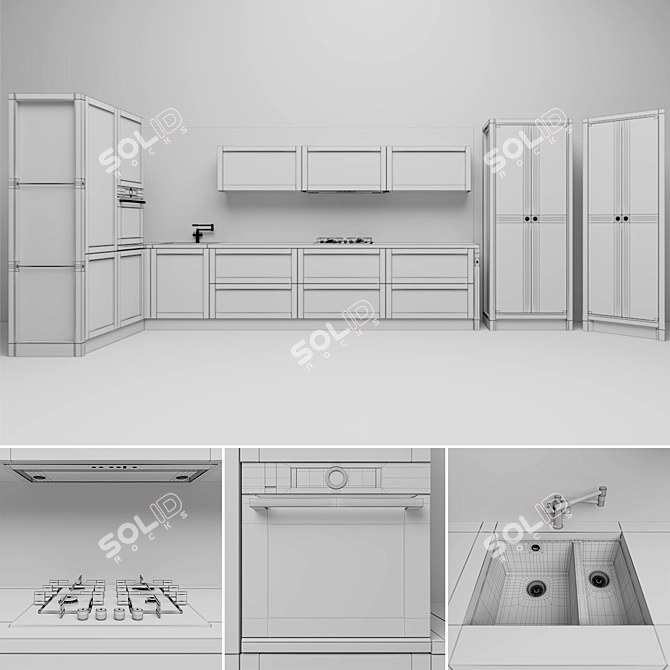 Live Wood 2.6 Kitchen by GD Arredamenti 3D model image 2