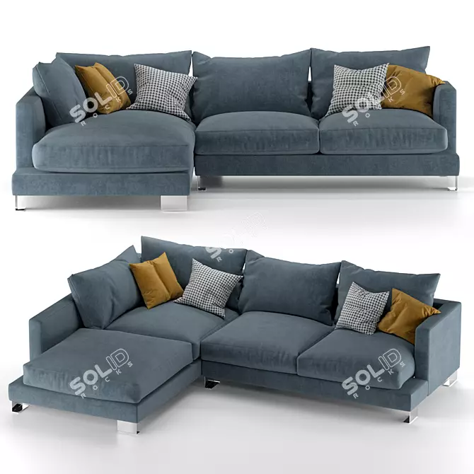 Luxury Comfort - Lexus Lux Sofa 3D model image 1