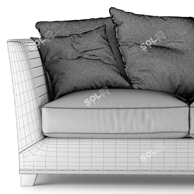 Spacious Victory Sofa: Perfect for Living Rooms and Home Theaters 3D model image 3