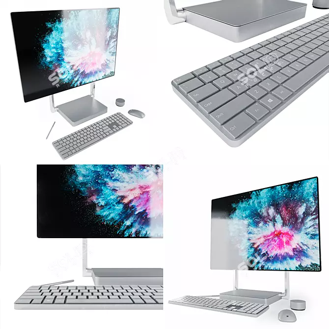 VividDesk Pro: Ultimate Productivity Workstation 3D model image 2