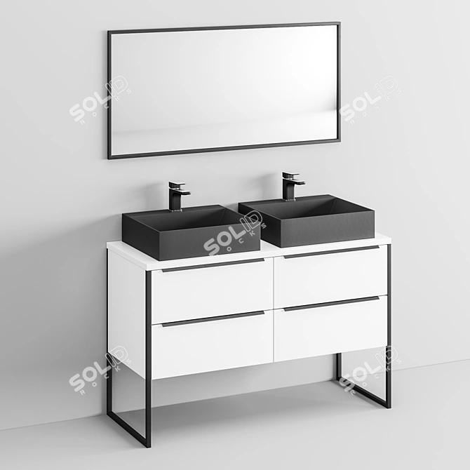 Elegant Puris Aspekt Wardrobe 3D model image 1