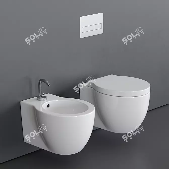 Cielo Easy Evo Wall-Hung WC 3D model image 1