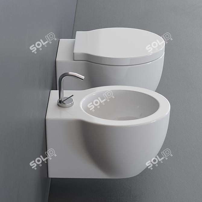 Cielo Easy Evo Wall-Hung WC 3D model image 2