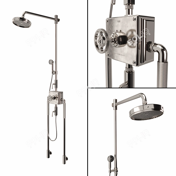Waterworks RWXS41 Shower Set 3D model image 1