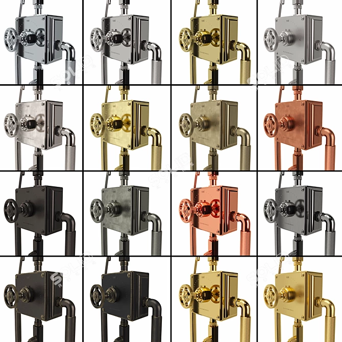 Waterworks RWXS41 Shower Set 3D model image 2