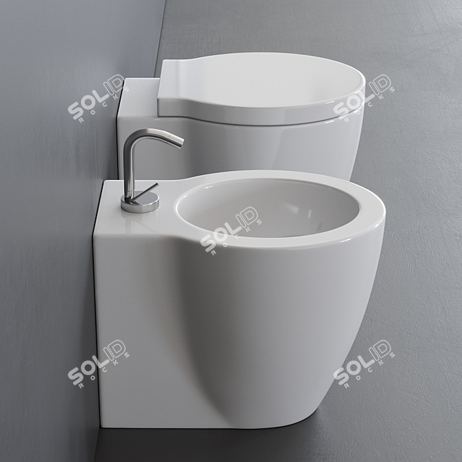 Ceramica Cielo Easy Evo WC: Modern Ceramic Toilet 3D model image 2