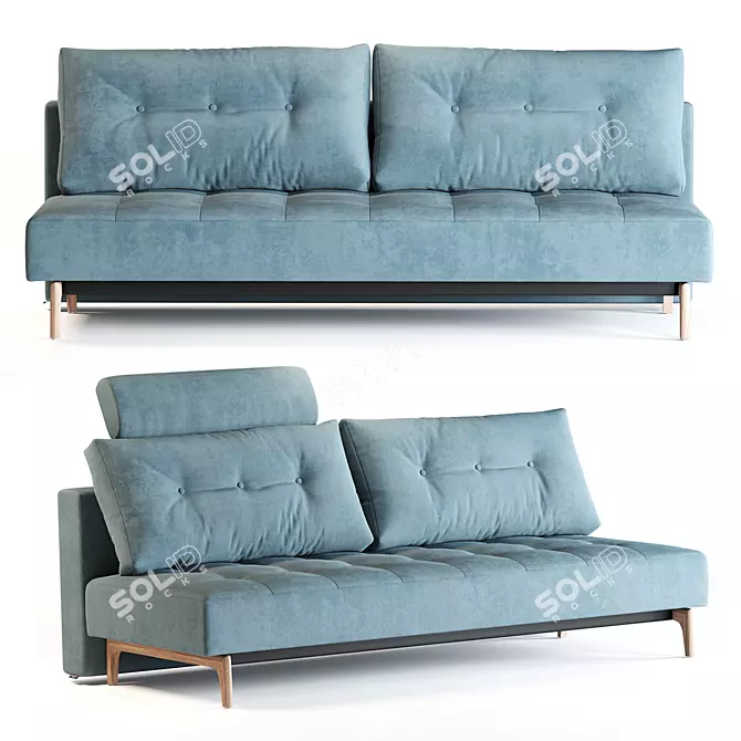 Idun: Stylish Double Sofa Bed 3D model image 1