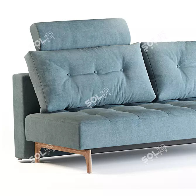 Idun: Stylish Double Sofa Bed 3D model image 2