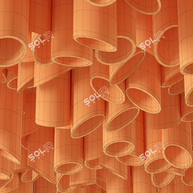 Ceiling Concrete Cylinder: Seamless Textured Polygon 3D model image 7
