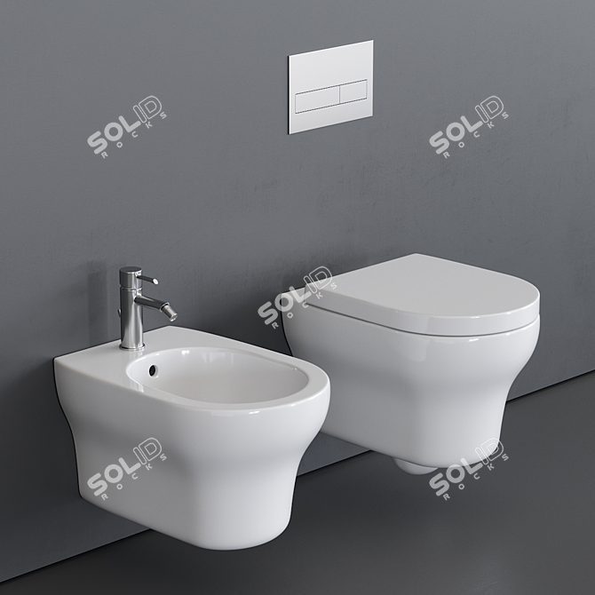 Minimalist Wall-Hung Jo WC 3D model image 1