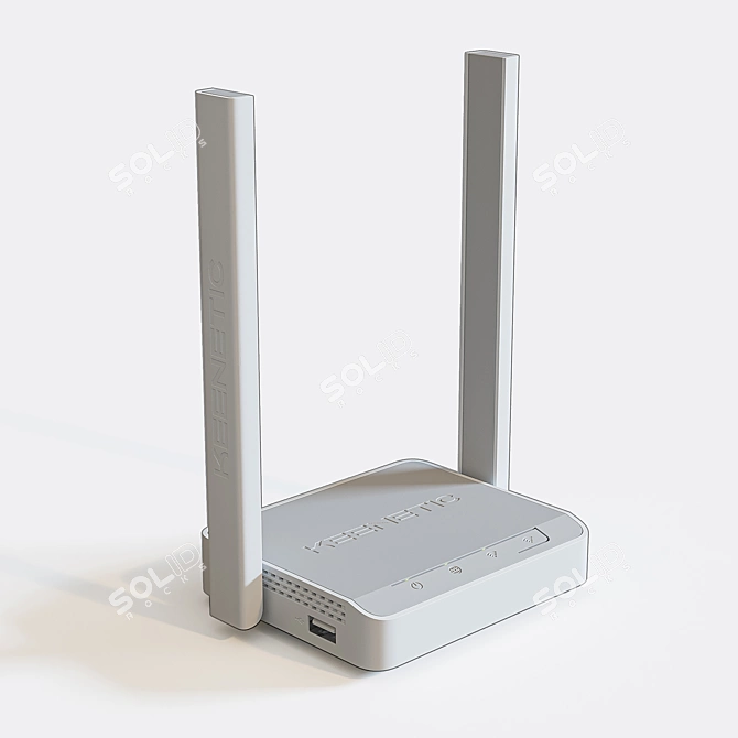 Keenetic 4G Wi-Fi Router: Compact and Powerful 3D model image 1