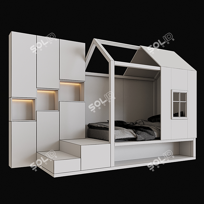 Title: Child Room 2 Furniture Set 3D model image 2