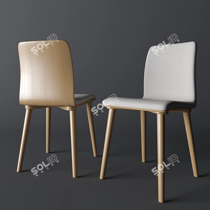 Stylish Malmo 313 Chair - Compact Design for Modern Spaces 3D model image 1