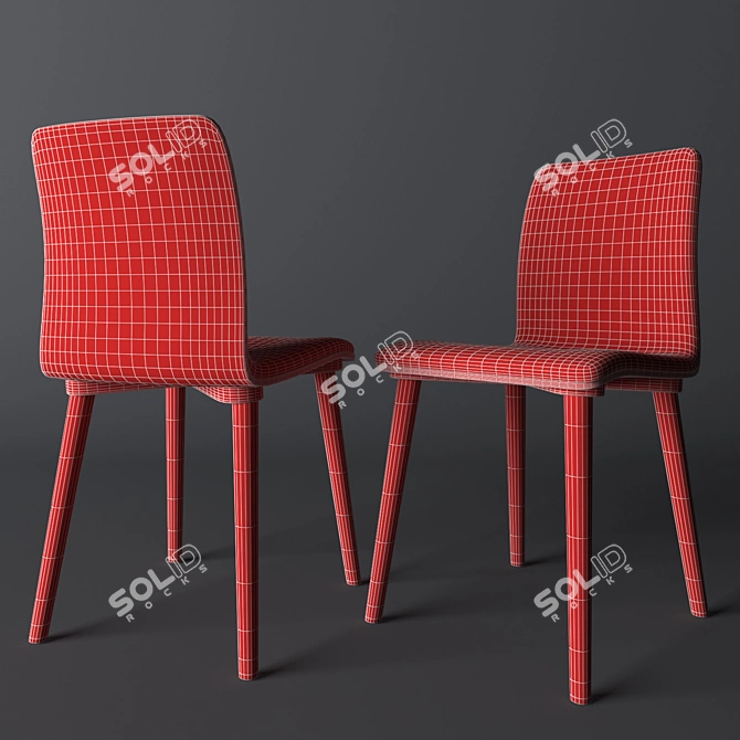 Stylish Malmo 313 Chair - Compact Design for Modern Spaces 3D model image 2