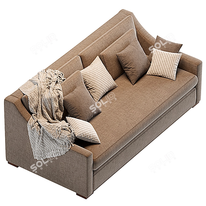 Elegant Luxe Sofa 3D model image 2