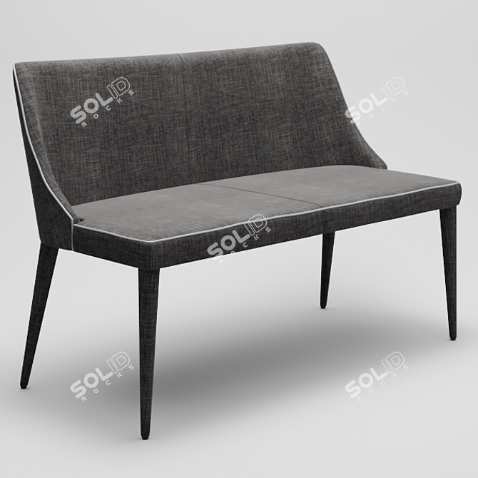 Hazil Bench Seat: Comfortable and Stylish 3D model image 1