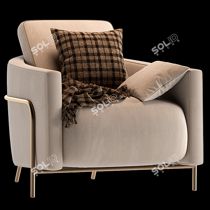 Elegant Formitalia Giulia Armchair 3D model image 1