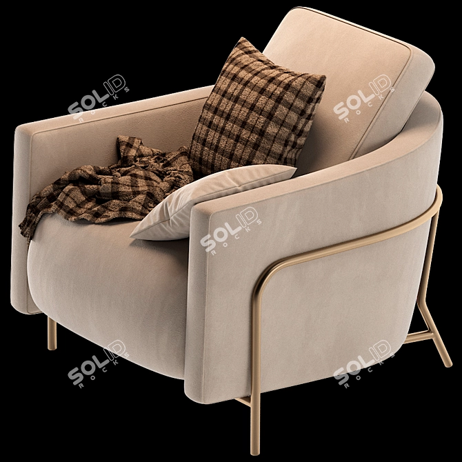 Elegant Formitalia Giulia Armchair 3D model image 2