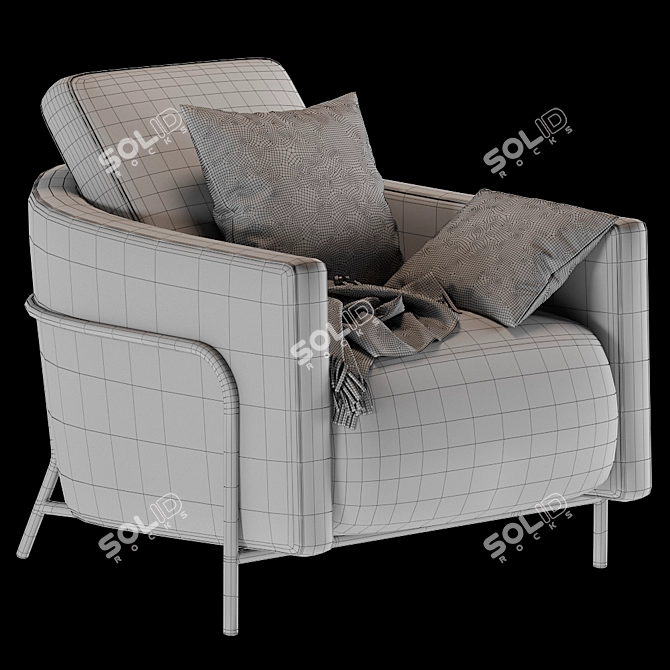 Elegant Formitalia Giulia Armchair 3D model image 3