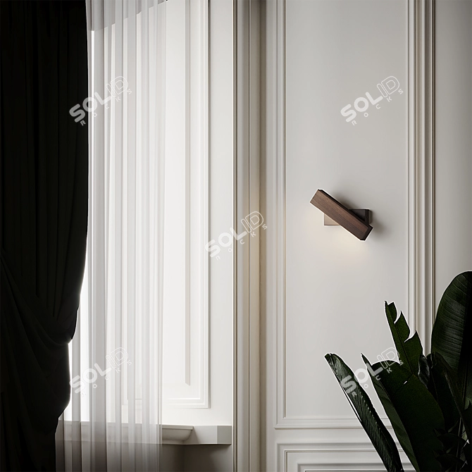 Rotated LED Lamp: Vera - Modern Nordic Design 3D model image 3