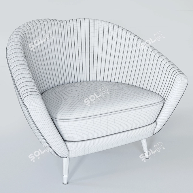 Elegant Leather Armchair: Max/Vray/Corona 3D model image 3