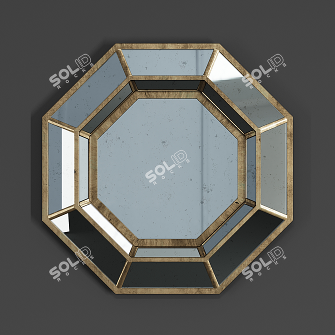 Glamour Elegance Wall Mirror 3D model image 1