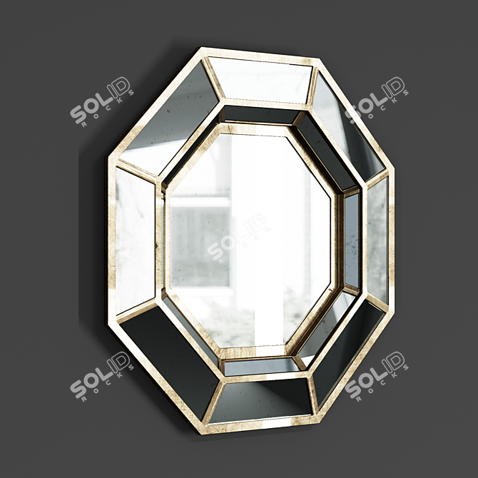 Glamour Elegance Wall Mirror 3D model image 2