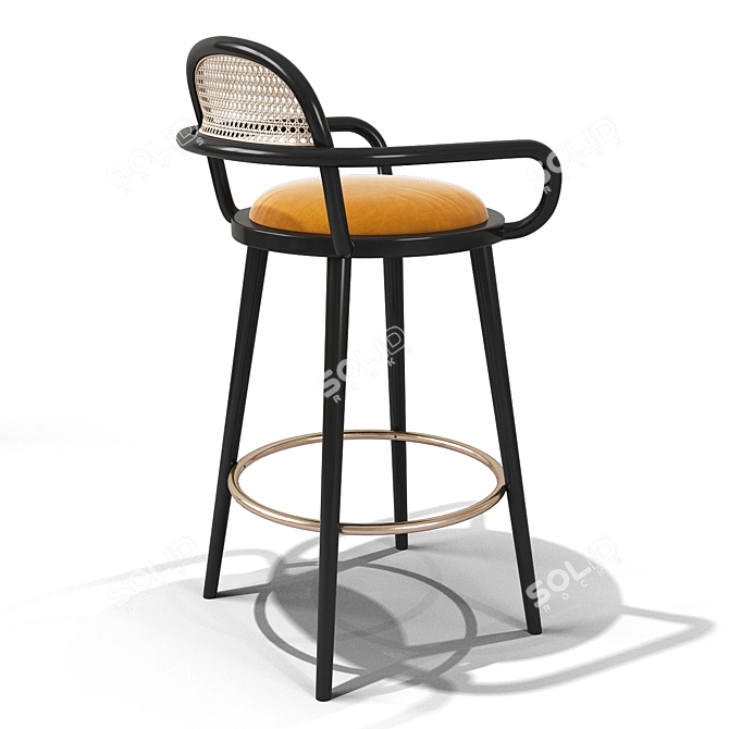 Luc Modern Bar Stool 3D model image 3