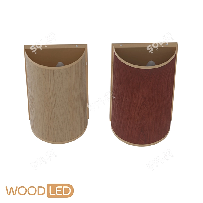 Elegant Olive Ash & Steel Pendant 3D model image 1