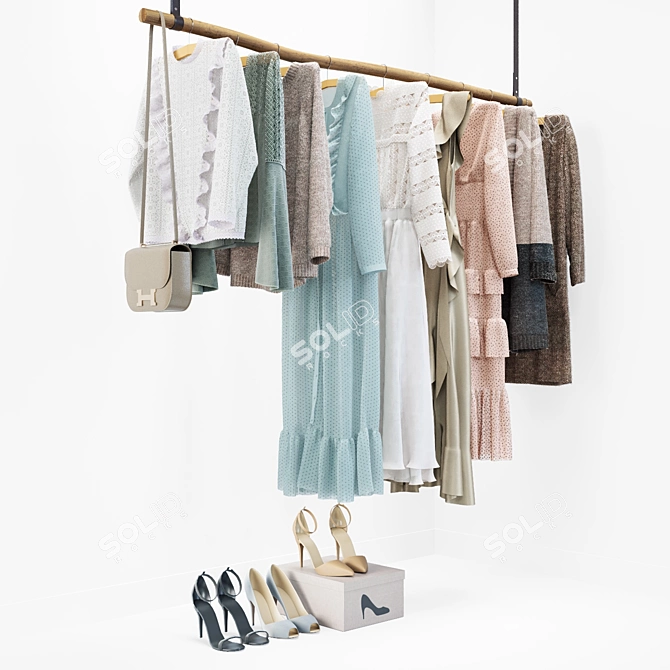 Versatile Dress Set: Various Styles, High-Quality 3D model image 4