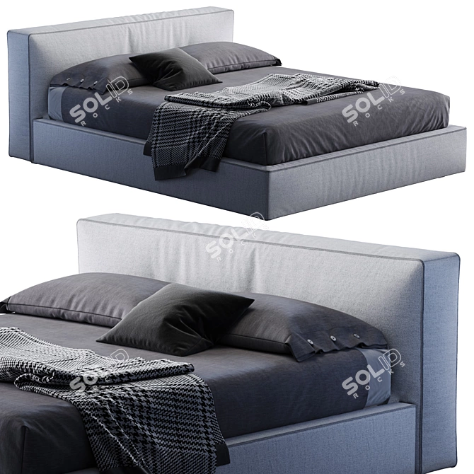 Modern Italian Bed: Fanuli Mark 3D model image 1