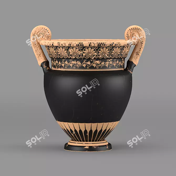 Antique Volute Krater: 450mm Height 3D model image 1