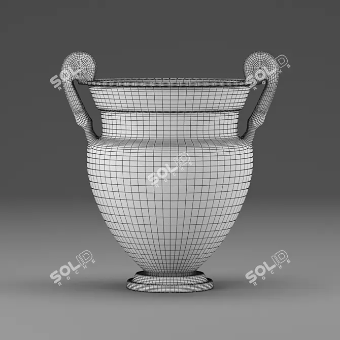 Antique Volute Krater: 450mm Height 3D model image 2