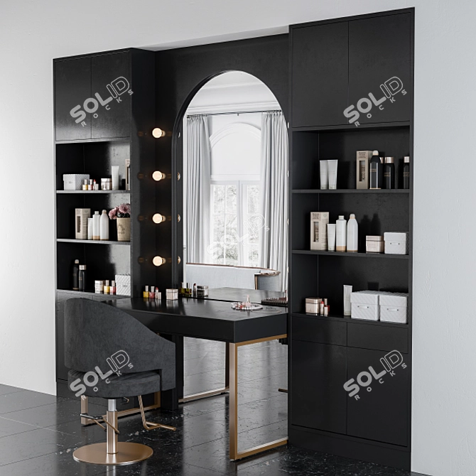 Glam Station - Makeup Vanity 3D model image 2