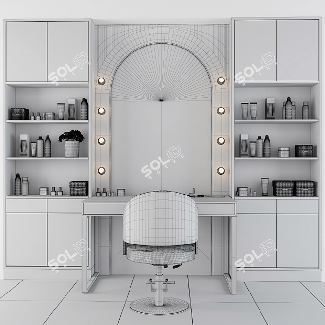 Glam Station - Makeup Vanity 3D model image 3