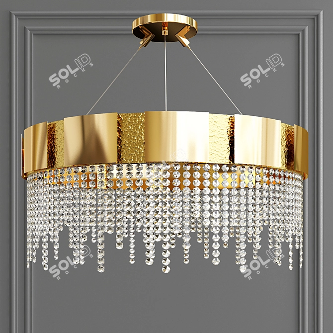 Modern Mondrian Suspension Light 3D model image 2