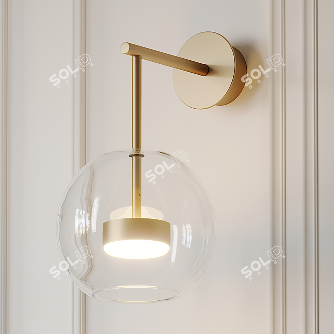 Elegant Soffio Sconce by Giopato Coombes 3D model image 1