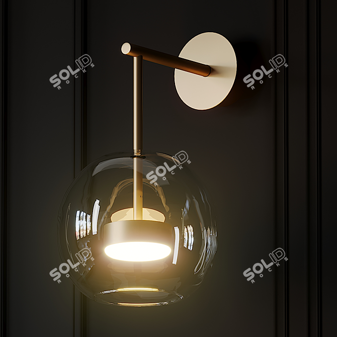 Elegant Soffio Sconce by Giopato Coombes 3D model image 2