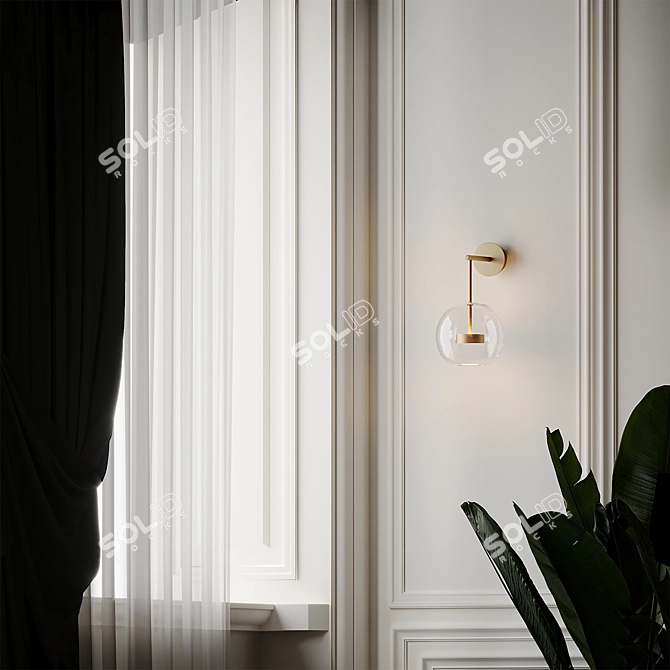 Elegant Soffio Sconce by Giopato Coombes 3D model image 3