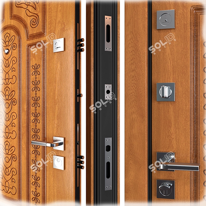 Bezha 7 Metal Entrance Door 3D model image 2