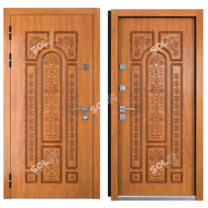 Bezha 7 Metal Entrance Door 3D model image 3