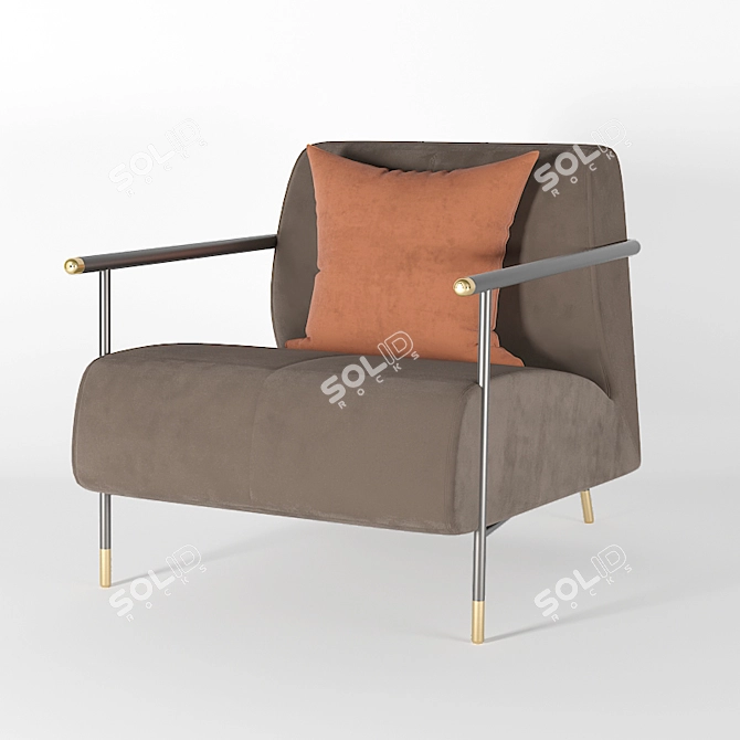 Elegant Comfort: Saloni Armchair 3D model image 2