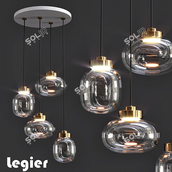 Sleek Legier Pendant Light 3D model image 1