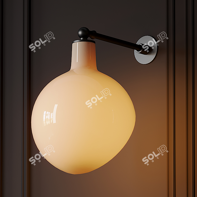 Elegant Piano Wall Sconce 3D model image 2