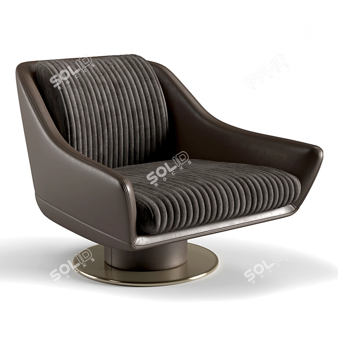 Luxurious Longhi Sol Armchair - Supreme Comfort in Style 3D model image 1