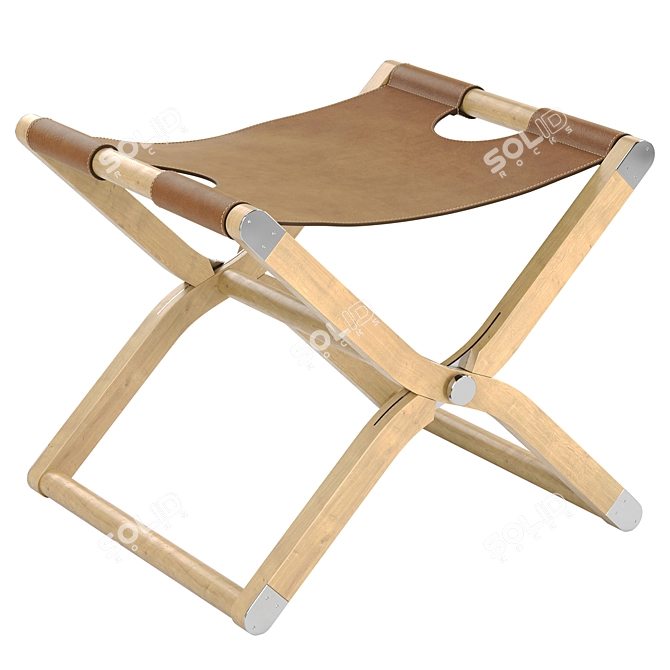 Hermes Pippa Folding Stool: Elegant and Functional 3D model image 1