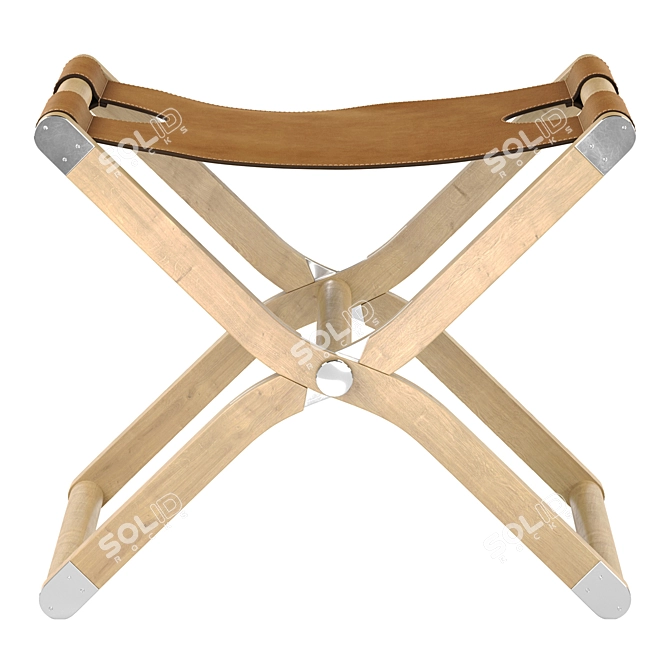 Hermes Pippa Folding Stool: Elegant and Functional 3D model image 2